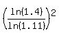 %28ln%281.4%29%2Fln%281.11%29%29%5E2