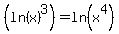 %28ln%28x%29%5E3%29+=+ln%28x%5E4%29