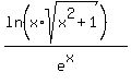 %28ln%28x%2Asqrt%28x%5E2%2B1%29%29%29%2Fe%5Ex