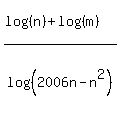%28log%28%28n%29%29+%2B+log%28%28m%29%29%29%2Flog%28%282006n-n%5E2%29%29