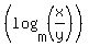 %28log%28m%2C%28x%2Fy%29%29%29