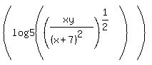 %28log5%28%28%28xy%29%2F%28%28x%2B7%29%5E2%29%29%5E%281%2F2%29%29%29