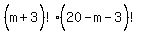 %28m%2B3%5E%22%22%29%21%2820-m-3%5E%22%22%29%21