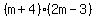 %28m%2B4%29%282m-3%29