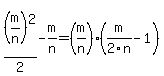 %28m%2Fn%29%5E2%2F2-m%2Fn=%28m%2Fn%29%28m%2F2n-1%29