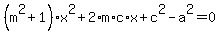 %28m%5E2+%2B+1%29x%5E2+%2B+2%2Am%2Ac%2Ax+%2B+c%5E2+-+a%5E2+=+0