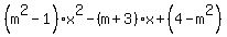 %28m%5E2-1%29x%5E2+-+%28m%2B3%29x+%2B+%284-m%5E2%29