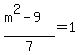 %28m%5E2-9%29%2F7=1