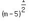 %28m+-+5%29%5E%281%2F2%29