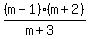 %28m-1%29%2A%28m%2B2%29%2F%28m%2B3%29