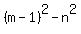 %28m-1%29%5E2+-+n%5E2