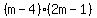 %28m-4%29%282m-1%29