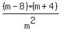 %28m-8%29%28m%2B4%29%2Fm%5E2