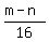 %28m-n%29%2F16