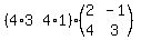 %28matrix%281%2C2%2C4%2A3%2C4%2A1%29%29%28matrix%282%2C2%2C2%2C-1%2C4%2C3%29%29
