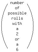 %28matrix%2810%2C1%2Cnumber%2Cof%2Cpossible%2Crolls%2Cwith%2Ca%2C2%2Cor%2Ca%2C6%29%29
