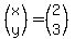 %28matrix%282%2C1%2Cx%2Cy%29%29=%28matrix%282%2C1%2C2%2C3%29%29