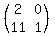 %28matrix%282%2C2%2C++2%2C0%2C11%2C1%29%29