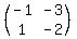 %28matrix%282%2C2%2C+-1%2C-3%2C1%2C-2%29%29