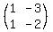 %28matrix%282%2C2%2C+1%2C-3%2C1%2C-2%29%29