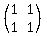 %28matrix%282%2C2%2C+1%2C1%2C1%2C1%29%29