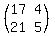 %28matrix%282%2C2%2C17%2C4%2C21%2C5%29%29