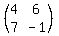 %28matrix%282%2C2%2C4%2C6%2C7%2C-1%29%29