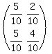 %28matrix%282%2C2%2C5%2F10%2C2%2F10%2C5%2F10%2C4%2F10%29%29