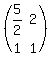 %28matrix%282%2C2%2C5%2F2%2C2%2C1%2C1%29%29
