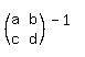 %28matrix%282%2C2%2Ca%2Cb%2Cc%2Cd%29%29%5E%28-1%29