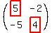 %28matrix%282%2C2%2Chighlight%285%29%2C-2%2C-5%2Chighlight%284%29%29%29