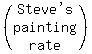 %28matrix%283%2C1%2C%22Steve%27s%22%2Cpainting%2C+rate%29%29
