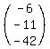 %28matrix%283%2C1%2C-6%2C-11%2C-42%29%29