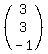 %28matrix%283%2C1%2C3%2C3%2C-1%29%29