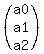 %28matrix%283%2C1%2Ca0%2Ca1%2Ca2%29%29
