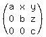 %28matrix%283%2C3%2C+a%2Cx%2Cy%2C0%2Cb%2Cz%2C0%2C0%2Cc%29%29