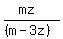 %28mz%29%2F%28%28m-3z%29%29