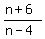 %28n%2B+6%29%2F%28n-4%29
