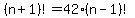 %28n%2B1%29%21=42%28n-1%29%21
