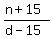%28n%2B15%29%2F%28d-15%29