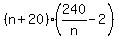 %28n%2B20%29%28240%2Fn-2%29