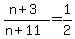 %28n%2B3%29%2F%28n%2B11%29+=+1%2F2