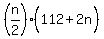 %28n%2F2%29%28112%5E%22%22%2B2n%29