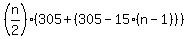%28n%2F2%29%28305%2B%28305-15%28n-1%29%29%29