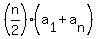 %28n%2F2%29%28a%5B1%5D+%2B+a%5Bn%5D%29