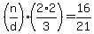 %28n%2Fd%29%282%2A2%2F3%29=16%2F21
