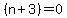 %28n+%2B+3%29+=+0