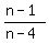 %28n-1%29%2F%28n-4%29