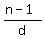 %28n-1%29%2Fd