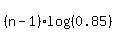 %28n-1%29log%28%280.85%29%29